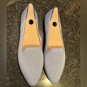 NIB Rothys Almond Loafers - Robin Twill Blue - Size 10